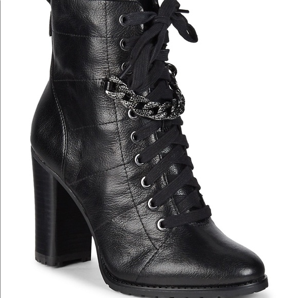 Karl Lagerfeld Shoes - NEW LAGERFELD PARIS JADA LACE UP BOOTIES BLACK